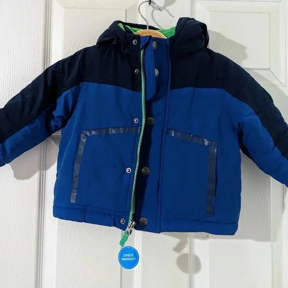 Carter's Toddler Colorblock Snowsuit Jacket -Warm Blue - 18M- NWT